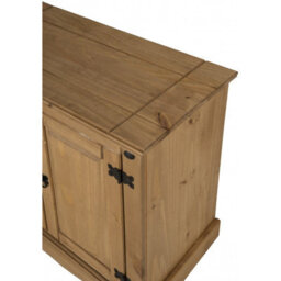 Mercers Furniture Corona 2 Door Cupboard Small Sideboard Cabinet Solid Wood Pine Wooden With Mexican Styling - thumbnail 3