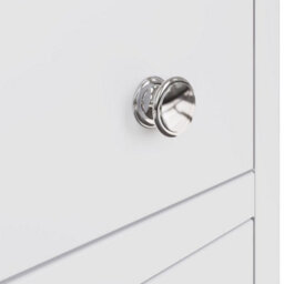 Fwstyle Pair Of White Palma 5 Drawer Chest Of Drawers Ready Assembled - thumbnail 3