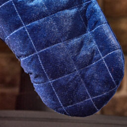 Dibor Traditional Harrington Quilted Blue Velvet Xmas Gift Decoration Christmas Stocking For Kids - thumbnail 2