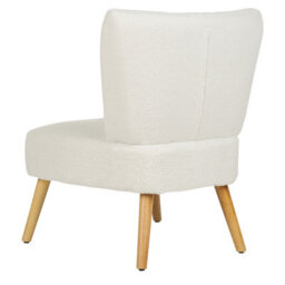 Beliani Minimalist Armchair Vaasa Boucle White - thumbnail 5