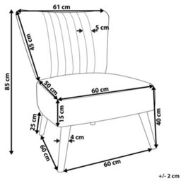 Beliani Minimalist Armchair Vaasa Boucle White - thumbnail 3