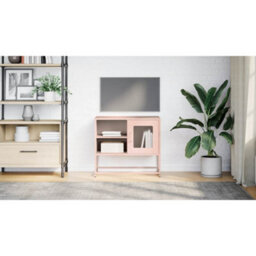 Berkfield Industrial Tv Cabinet Pink 68X39X60.5 Cm Steel - thumbnail 3