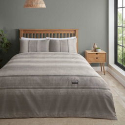 Catherine Lansfield Bedding Denim Duvet Cover Set With Pillowcases Grey - thumbnail 1