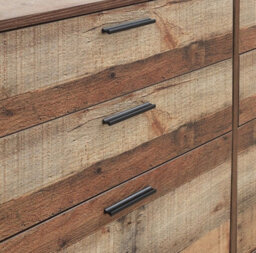 Timber Art Design Stretton Rustic Chest 6 Drawers Bedroom Living Room Storage Industrial Oak - thumbnail 5