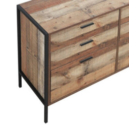 Timber Art Design Stretton Rustic Chest 6 Drawers Bedroom Living Room Storage Industrial Oak - thumbnail 4