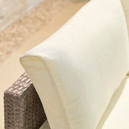 MMT Funiture Designs mmt Rattan Grey Garden Furniture L-Shaped Corner Sofa & Set - 4 Seater Plus Coffee Table/extra Stool - Cream Cushions - thumbnail 5