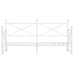 Berkfield Daybed With Trundle Without Mattress White 80X200 Cm Steel - thumbnail 6