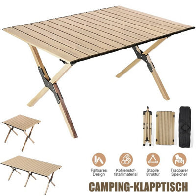 60X60X41Cm Folding Camping Table With Bag Portable Roll Up Picnic Table Garden Outdoor New - image 1