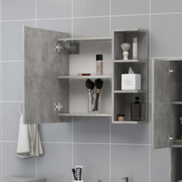 Walplus Bathroom Mirror Cabinet Concrete Grey 62.5X20.5X64 Cm Engineered Wood - thumbnail 3