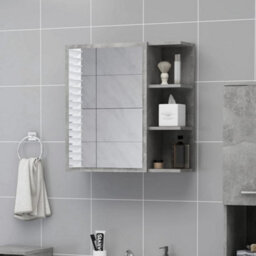 Walplus Bathroom Mirror Cabinet Concrete Grey 62.5X20.5X64 Cm Engineered Wood - thumbnail 1