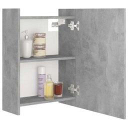 Walplus Bathroom Mirror Cabinet Concrete Grey 62.5X20.5X64 Cm Engineered Wood - thumbnail 4