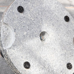15Kg Round Granite Garden Parasol / Umbrella Base Weight Stainless Steel Pole - thumbnail 6