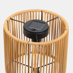 Ohs Rattan Solar Floor Lamp Cordless Outdoor Garden Light Auto Sensor - Natural - thumbnail 7