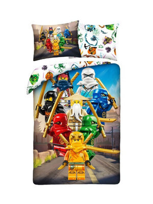 Lego Ninjago Ninja Crew Single Duvet Cover And Pillowcase Set