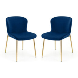 Oakham Cavendish Premium Blue Dining Chairs - Set Of 2 - thumbnail 1