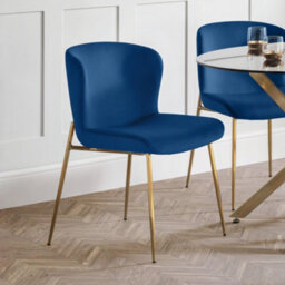Oakham Cavendish Premium Blue Dining Chairs - Set Of 2 - thumbnail 4