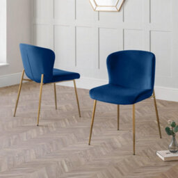 Oakham Cavendish Premium Blue Dining Chairs - Set Of 2 - thumbnail 5