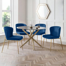 Oakham Cavendish Premium Blue Dining Chairs - Set Of 2 - thumbnail 7