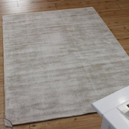 White Handmade , Luxurious , Modern , Plain Easy To Clean Viscose Rug For Living Room, Bedroom - 120Cm X 170Cm - thumbnail 5