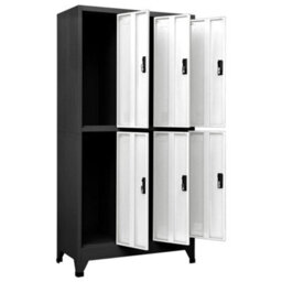 Walplus Locker Cabinet Anthracite And White 90X45X180 Cm Steel - thumbnail 5