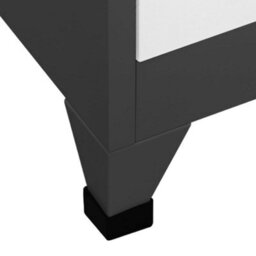 Walplus Locker Cabinet Anthracite And White 90X45X180 Cm Steel - thumbnail 6
