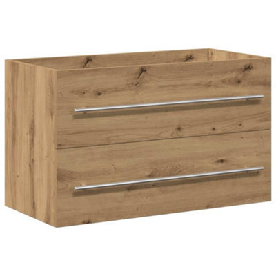 Berkfield Elegant Bathroom Sink Cabinet Artisan Oak 80X38.5X48 Cm Engineered Wood