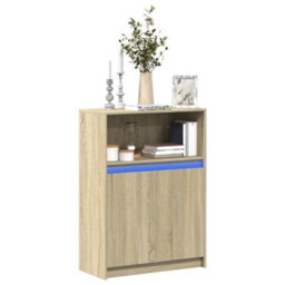 Berkfield Sideboard With Led Sonoma Oak 72X34X100 Cm Engineered Wood - thumbnail 1