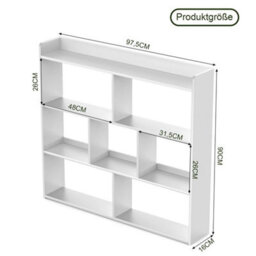 Wooden Shelf Bookcase Shelving 4 Tier Display Storage Unit Stand - thumbnail 2