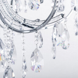 Luminosa Lighting Luminosa Classic Chandeliers Chrome 6 Light  With Crystal Shade, E14 - thumbnail 4