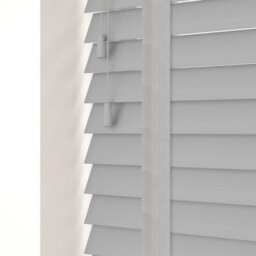 Caecus Blinds Made To Measure Faux Wood Venetian Blind Tapes Light Grey 195Cm Width X 200Cm Drop
