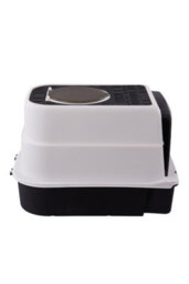 Living And Home Large Hooded Top Entry Cat Litter Box With Scoop,black - thumbnail 3