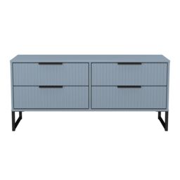 Ancona Matt Denim Blue No Effect 4 Drawer Bed Box (H)515mm (W)1130mm (D)395mm - thumbnail 2