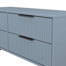 Ancona Matt Denim Blue No Effect 4 Drawer Bed Box (H)515mm (W)1130mm (D)395mm - thumbnail 4