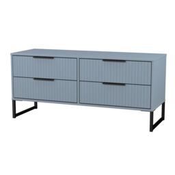Ancona Matt Denim Blue No Effect 4 Drawer Bed Box (H)515mm (W)1130mm (D)395mm - thumbnail 3