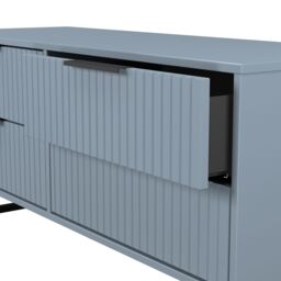 Ancona Matt Denim Blue No Effect 4 Drawer Bed Box (H)515mm (W)1130mm (D)395mm - thumbnail 5