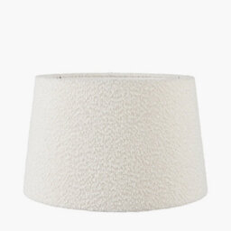 Pacific Lifestyle 35Cm White Boucle Tapered Cylinder Table Lamp Shade Cosy Boho Lampshades - thumbnail 1