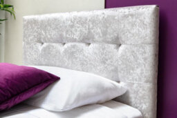 Lowther Silver Crushed Velvet Ottoman Storage Bed Double 4Ft6 - thumbnail 7