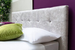 Lowther Silver Crushed Velvet Ottoman Storage Bed Double 4Ft6 - thumbnail 4