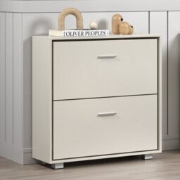 Core Products Lido White Gloss 2 Door Shoe Cabinet, H84.0Cm X W80.0Cm X D30.0Cm - thumbnail 7