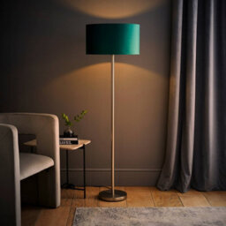 Valuelights Charles Chrome Floor Lamp With Green Velvet Shade - thumbnail 5