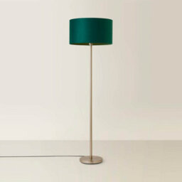 Valuelights Charles Chrome Floor Lamp With Green Velvet Shade - thumbnail 6