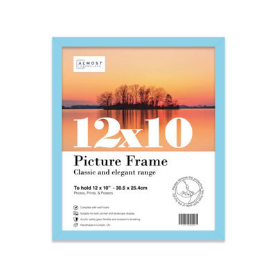 12X10 Light Blue Picture Frame (30.5 X 25.4Cm) Poster, Photo, Artwork, Gallery Wall Or Print - image 1