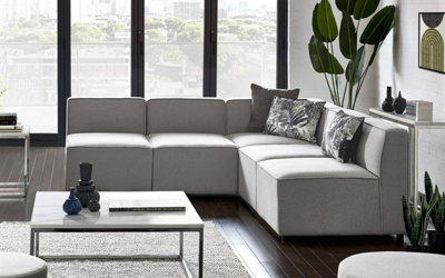 iLikeStores Combination Sofa Corner Unit - Grey Linen - image 1