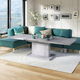 Heze Furniture Astrid 70 - 2 In 1 Extending Coffee / Dining Table - Concrete