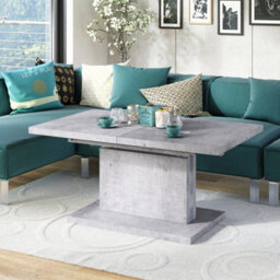 Heze Furniture Astrid 70 - 2 In 1 Extending Coffee / Dining Table - Concrete - thumbnail 4