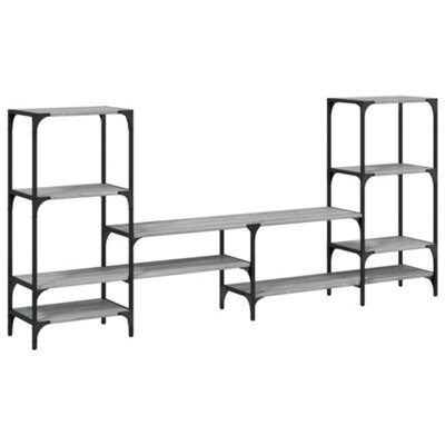 Berkfield Sturdy Tv Cabinet Grey Sonoma 206.5X28.5X95 Cm Engineered Wood - image 1