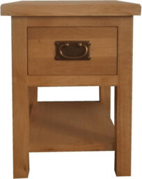 Home Furniture Group Oakcroft Swr6 Rustic Medium Wood Lamp Table 1-Drawer Fully Assembled Side Table - thumbnail 3