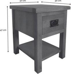 Home Furniture Group Oakcroft Swr6 Rustic Medium Wood Lamp Table 1-Drawer Fully Assembled Side Table - thumbnail 2