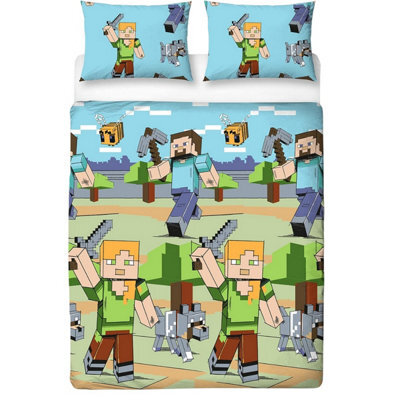 Minecraft Adventures Reversible Duvet Set Multicoloured (Double) - image 1