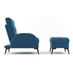 Darphe Leisure Recliner Armchair And Ottoman Set With Footstool Metal Legs - thumbnail 3
